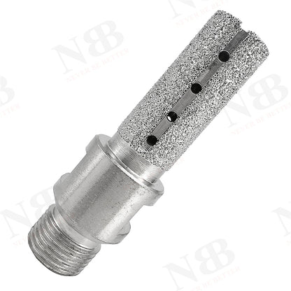 NBB Fresa de diamante, forma de dedo, broca de fresado de diamante para ampliar y dar forma al agujero en porcelana,cerámica,baldosas,granito,mármol, en seco o húmedo (1/2" Gas, plana)