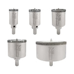 NBB Brocas de diamante con vástago triangular, corona diamante, taladrar en húmedo en mármol, piedra lujo, cerámica, granito, azulejo, vidrio, tec. galvanizada, en taladros de cable o sin cable