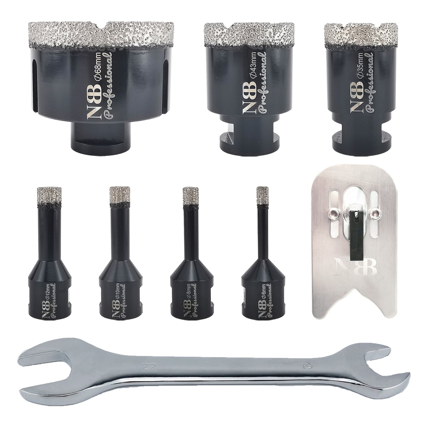 6pcs NBB Broca de diamante soldada al vacío con M14, para taladrar en seco y en húmedo profesionalmente en porcelana dura, cerámica,baldosas,granito,mármol,para Amoladora Angular