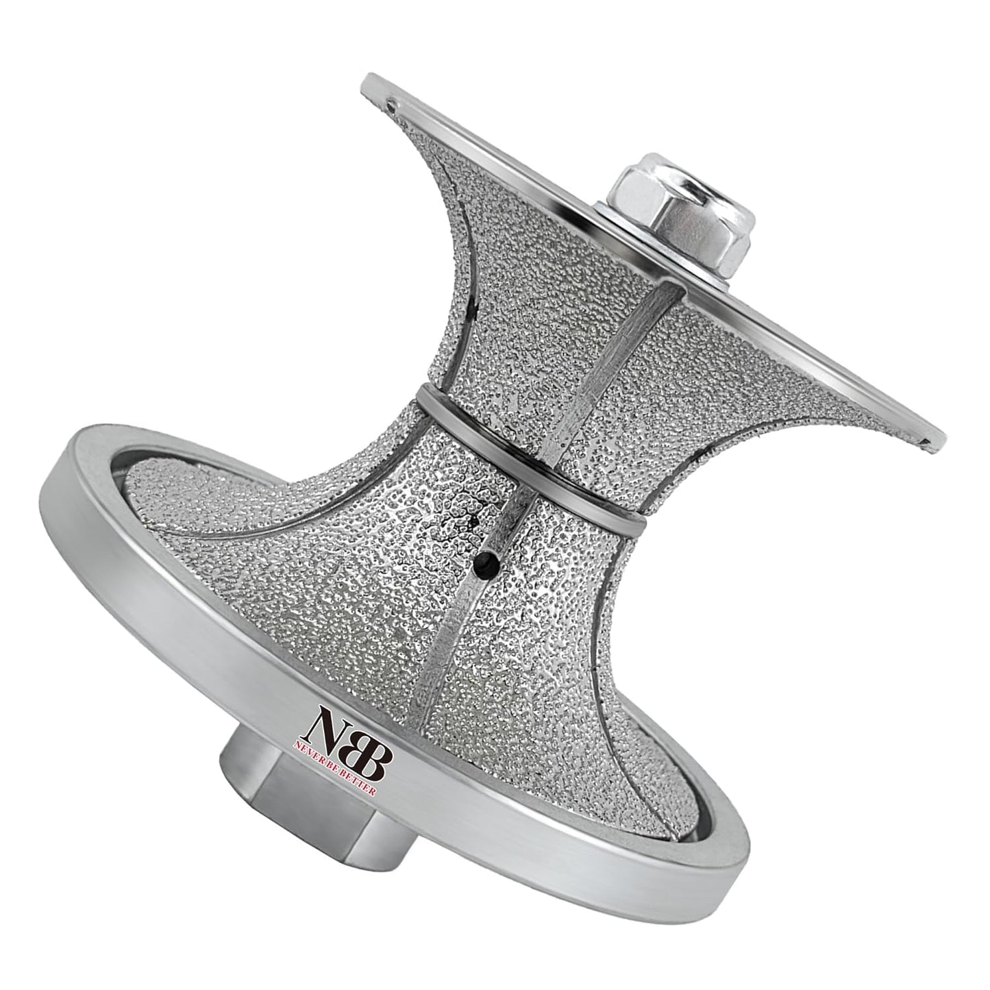 NBB Rueda de perfil de diamante fresa de enrutador de diamante con cubierta de hierro broca para perfilar porcelana baldosa cerámica granito mármol piedra para amoladora angular (Full Bullnose))