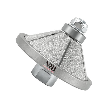 NBB Rueda de perfil de diamante fresa de enrutador de diamante con cubierta de hierro broca para perfilar porcelana baldosa cerámica granito mármol piedra para amoladora angular (Bevel)