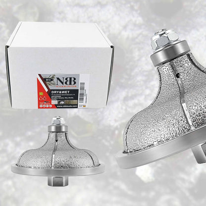 NBB Rueda de perfil de diamante fresa de enrutador de diamante con cubierta de hierro broca para perfilar porcelana baldosa cerámica granito mármol piedra para amoladora angular (Ogee)