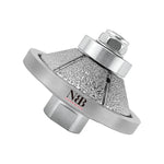 NBB Rueda de perfil de diamante fresa de enrutador de diamante con cubierta de hierro broca para perfilar porcelana baldosa cerámica granito mármol piedra para amoladora angular (Bevel)