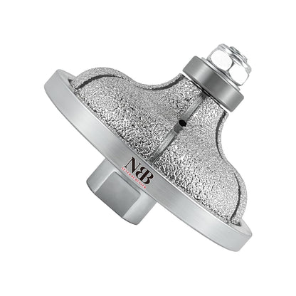NBB Rueda de perfil de diamante fresa de enrutador de diamante con cubierta de hierro broca para perfilar porcelana baldosa cerámica granito mármol piedra para amoladora angular (Ogee)