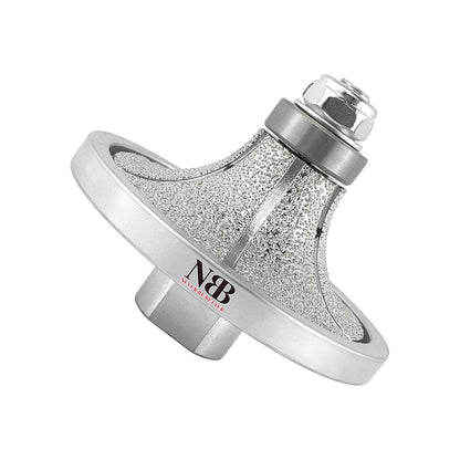 NBB Rueda de perfil de diamante, fresa de enrutador de diamante, broca para perfilar la porcelana baldosas cerámica granito mármol piedra, fácil de usar en amoladora angular (Half-Bullnose)