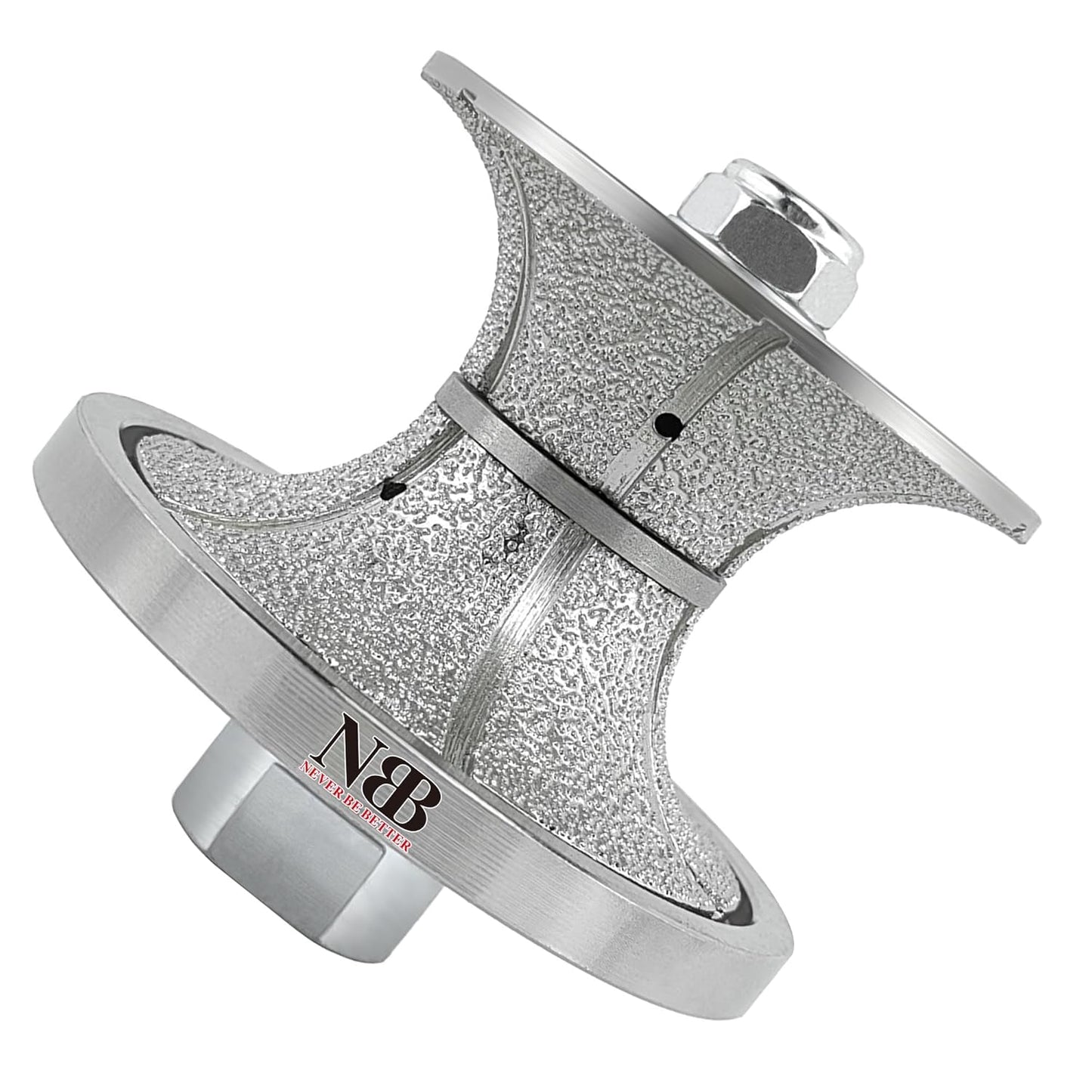 NBB Rueda de perfil de diamante fresa de enrutador de diamante con cubierta de hierro broca para perfilar porcelana baldosa cerámica granito mármol piedra para amoladora angular (Full Bullnose))