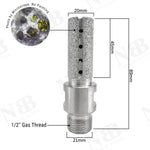 NBB Fresa de diamante, forma de dedo, broca de fresado de diamante para ampliar y dar forma al agujero en porcelana,cerámica,baldosas,granito,mármol, en seco o húmedo (1/2" Gas, plana)