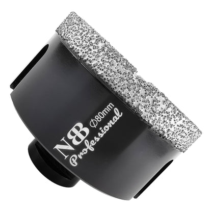 NBB Broca de diamante soldada al vacío con M14, para taladrar en seco y en húmedo profesionalmente en porcelana dura, cerámica, baldosas, granito, mármol, rápida, para Amoladora Angular(PRO EAVBDDBM)