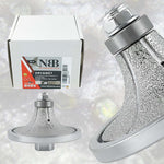 NBB Rueda de perfil de diamante, fresa de enrutador de diamante, broca para perfilar la porcelana baldosas cerámica granito mármol piedra, fácil de usar en amoladora angular (Half-Bullnose)