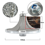 NBB Rueda de perfil de diamante, fresa de enrutador de diamante, broca para perfilar la porcelana baldosas cerámica granito mármol piedra, fácil de usar en amoladora angular (Half-Bullnose)