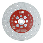 NBB Disco de diamante soldado sierra de diamante corte y rectificado 3 en 1 molienda y corte en granito mármol azulejos cerámica porcelana piedra Metal Vidrio seco M14 para amoladora angular