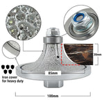 NBB Rueda de perfil de diamante, fresa de enrutador de diamante, broca para perfilar la porcelana baldosas cerámica granito mármol piedra, fácil de usar en amoladora angular (Half-Bullnose)