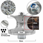 NBB Diamant-Profilierscheibe Diamant-Fräser mit Eisenabdeckung zum Profilieren von Porzellan-, Keramik-, Granit-, Marmor- und Steinfliesen für Winkelschleifer (Vollrundprofil) 
