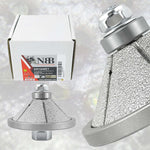 NBB Rueda de perfil de diamante fresa de enrutador de diamante con cubierta de hierro broca para perfilar porcelana baldosa cerámica granito mármol piedra para amoladora angular (Bevel)