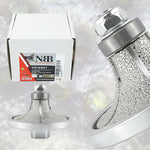 NBB Rueda de perfil de diamante, fresa de enrutador de diamante, broca para perfilar la porcelana baldosas cerámica granito mármol piedra, fácil de usar en amoladora angular (Half-Bullnose)