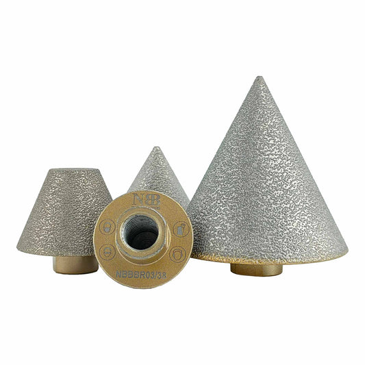 NBB Fresa de diamante con M14, para biselar en seco o húmedo profesionalmente en porcelana, cerámica, baldosas, granito, mármol, para amoladora angular