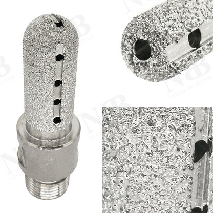 NBB Fresa de diamante,forma de dedo,broca de fresado de diamante para ampliar y dar forma al agujero en porcelana,cerámica,baldosas,granito,mármol, en seco o húmedo (1/2" Gas, redonda)