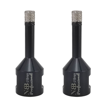 NBB Broca de diamante soldada al vacío con M14, para taladrar en seco y en húmedo profesionalmente en porcelana dura, cerámica, baldosas, granito, mármol, rápida, para Amoladora Angular(PRO EAVBDDBM)