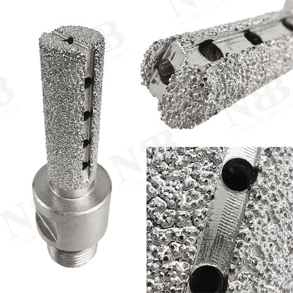 NBB Fresa de diamante, forma de dedo, broca de fresado de diamante para ampliar y dar forma al agujero en porcelana,cerámica,baldosas,granito,mármol, en seco o húmedo (1/2" Gas, plana)