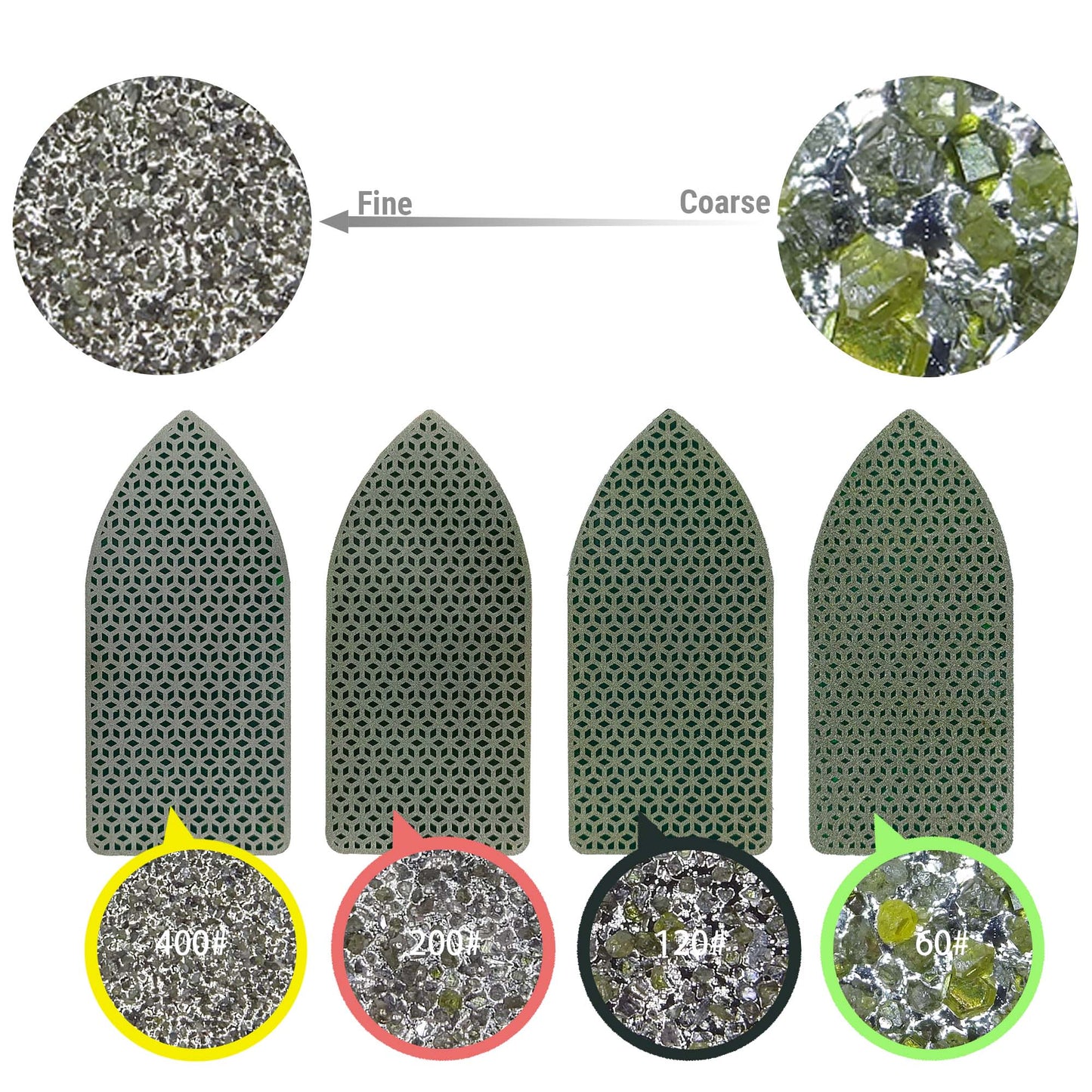 NBB Almohadilla diamantada a Mano para lijar pulir, Bloque Diamante de Lijado/Pulido con Respaldo de Esponja para moliendar Piedra Granito cerámica azulejo Vidrio Madera Metal