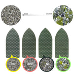 Tampon de ponçage diamanté manuel NBB pour le polissage, bloc de ponçage/polissage diamanté avec support en éponge pour le meulage de la pierre, du granit, de la céramique, du carrelage, du verre, du bois et du métal 