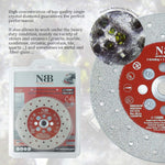 NBB Disco de diamante soldado sierra de diamante corte y rectificado 3 en 1 molienda y corte en granito mármol azulejos cerámica porcelana piedra Metal Vidrio seco M14 para amoladora angular
