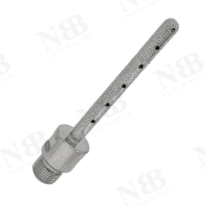 NBB Fresa de diamante,forma de dedo,broca de fresado de diamante para ampliar y dar forma al agujero en porcelana,cerámica,baldosas,granito,mármol, en seco o húmedo (1/2" Gas, redonda)