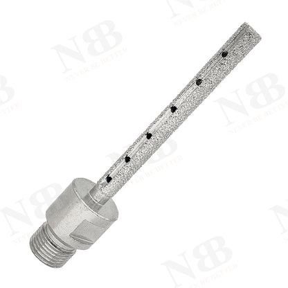 NBB Fresa de diamante, forma de dedo, broca de fresado de diamante para ampliar y dar forma al agujero en porcelana,cerámica,baldosas,granito,mármol, en seco o húmedo (1/2" Gas, plana)