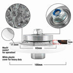 NBB Fresas para corte de chaflanes de diamante Rueda perfiladora diamante con guía cubierta más grande y M14 broca para perfilar porcelana baldosa cerámica granito mármol piedra (Half-Bullnose)