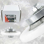 NBB Fresas para corte de chaflanes de diamante Rueda perfiladora diamante con guía cubierta más grande y M14 broca para perfilar porcelana baldosa cerámica granito mármol piedra (Half-Bullnose)