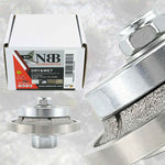 NBB Rueda de perfil de diamante, fresa de enrutador de diamante, broca para perfilar la porcelana baldosas cerámica granito mármol piedra, fácil de usar en amoladora angular (Half-Bullnose)