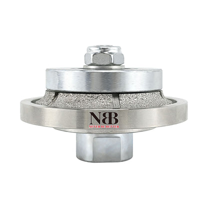 NBB Rueda de perfil de diamante, fresa de enrutador de diamante, broca para perfilar la porcelana baldosas cerámica granito mármol piedra, fácil de usar en amoladora angular (Half-Bullnose)