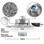 NBB Diamant-Fasenschneid- und Fräswerkzeuge, Diamant-Profilierscheibe mit größerer, abgedeckter Führung und M14-Bohrer zum Profilieren von Porzellan-, Keramikfliesen, Granit, Marmor und Stein (Halbrundprofil) 