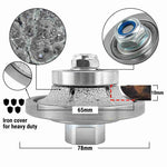 NBB Rueda de perfil de diamante, fresa de enrutador de diamante, broca para perfilar la porcelana baldosas cerámica granito mármol piedra, fácil de usar en amoladora angular (Half-Bullnose)
