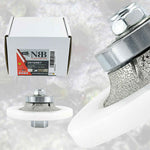 NBB Diamant-Fasenschneid- und Fräswerkzeuge, Diamant-Profilierscheibe mit größerer, abgedeckter Führung und M14-Bohrer zum Profilieren von Porzellan-, Keramikfliesen, Granit, Marmor und Stein (Halbrundprofil) 