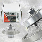 NBB Rueda de perfil de diamante, fresa de enrutador de diamante, broca para perfilar la porcelana baldosas cerámica granito mármol piedra, fácil de usar en amoladora angular (Half-Bullnose)