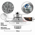 NBB Diamant-Fasenschneid- und Fräswerkzeuge, Diamant-Profilierscheibe mit größerer, abgedeckter Führung und M14-Bohrer zum Profilieren von Porzellan-, Keramikfliesen, Granit, Marmor und Stein (Halbrundprofil) 