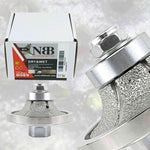 NBB Rueda de perfil de diamante, fresa de enrutador de diamante, broca para perfilar la porcelana baldosas cerámica granito mármol piedra, fácil de usar en amoladora angular (Half-Bullnose)