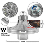 NBB Rueda de perfil de diamante, fresa de enrutador de diamante, broca para perfilar la porcelana baldosas cerámica granito mármol piedra, fácil de usar en amoladora angular (Half-Bullnose)