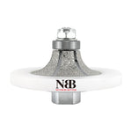 NBB Diamant-Fasenschneid- und Fräswerkzeuge, Diamant-Profilierscheibe mit größerer, abgedeckter Führung und M14-Bohrer zum Profilieren von Porzellan-, Keramikfliesen, Granit, Marmor und Stein (Halbrundprofil) 