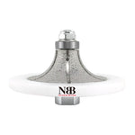 NBB Diamant-Fasenschneid- und Fräswerkzeuge, Diamant-Profilierscheibe mit größerer, abgedeckter Führung und M14-Bohrer zum Profilieren von Porzellan-, Keramikfliesen, Granit, Marmor und Stein (Halbrundprofil) 