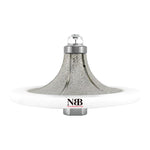 NBB Diamant-Fasenschneid- und Fräswerkzeuge, Diamant-Profilierscheibe mit größerer, abgedeckter Führung und M14-Bohrer zum Profilieren von Porzellan-, Keramikfliesen, Granit, Marmor und Stein (Halbrundprofil) 