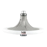 NBB Diamant-Fasenschneid- und Fräswerkzeuge, Diamant-Profilierscheibe mit größerer, abgedeckter Führung und M14-Bohrer zum Profilieren von Porzellan-, Keramikfliesen, Granit, Marmor und Stein (Halbrundprofil) 