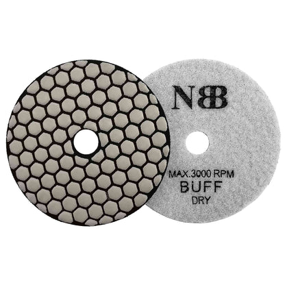 NBB Diamantpolierscheiben 4" (100 mm) Diamantschleifscheibe für Trockenpolieren von Granit, Marmor, Stein und Keramik mit Nylonrücken, für ein gutes Finish 