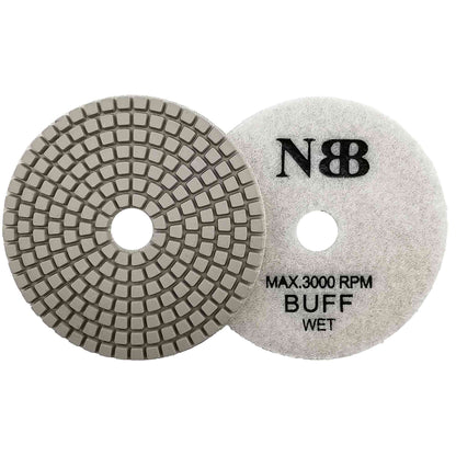 NBB Diamantpolierscheiben 4" (100 mm) Diamantschleifscheibe zur Nasspolitur von Granit, Marmor, Stein, Porzellan und Keramik mit Nylonrücken für ein gutes Finish 