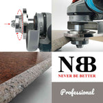NBB Rueda de perfil de diamante, fresa de enrutador de diamante, broca para perfilar la porcelana baldosas cerámica granito mármol piedra, fácil de usar en amoladora angular (Half-Bullnose)