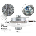 NBB Fresas para corte de chaflanes de diamante Rueda perfiladora diamante con guía cubierta más grande y M14 broca para perfilar porcelana baldosa cerámica granito mármol piedra (Bevel)