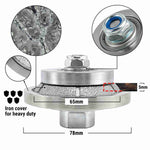 NBB Rueda de perfil de diamante fresa de enrutador de diamante con cubierta de hierro broca para perfilar porcelana baldosa cerámica granito mármol piedra para amoladora angular (Bevel)