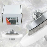 NBB Fresas para corte de chaflanes de diamante Rueda perfiladora diamante con guía cubierta más grande y M14 broca para perfilar porcelana baldosa cerámica granito mármol piedra (Bevel)