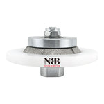 NBB Fresas para corte de chaflanes de diamante Rueda perfiladora diamante con guía cubierta más grande y M14 broca para perfilar porcelana baldosa cerámica granito mármol piedra (Bevel)